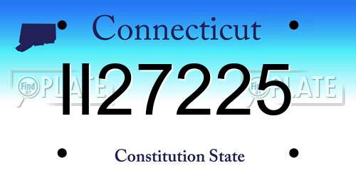 II27225 Connecticut License Plate