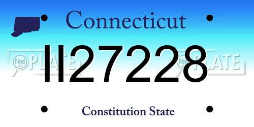 II27228 Connecticut License Plate