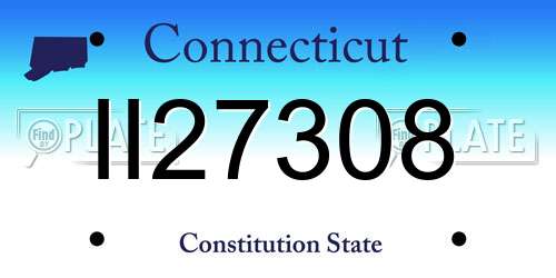 II27308 Connecticut License Plate