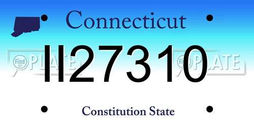 II27310 Connecticut License Plate