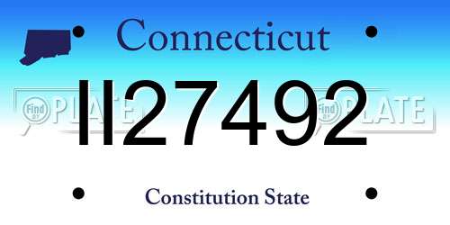 II27492 Connecticut License Plate