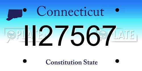 II27567 Connecticut License Plate