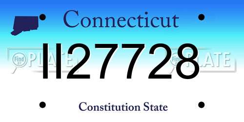 II27728 Connecticut License Plate