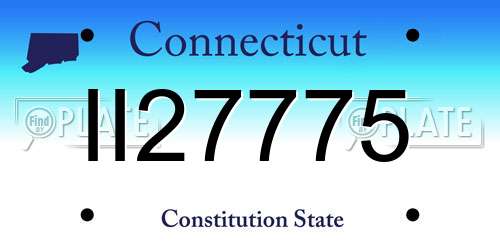 II27775 Connecticut License Plate