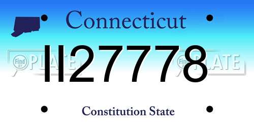 II27778 Connecticut License Plate