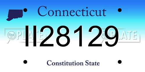 II28129 Connecticut License Plate