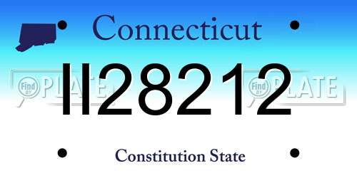 II28212 Connecticut License Plate