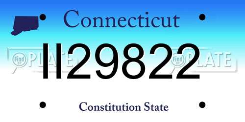 II29822 Connecticut License Plate
