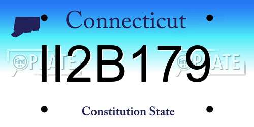 II2B179 Connecticut License Plate