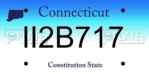 II2B717 Connecticut License Plate