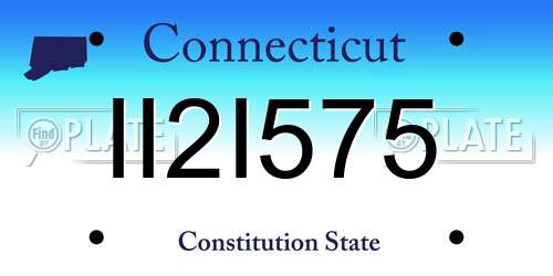 II2I575 Connecticut License Plate