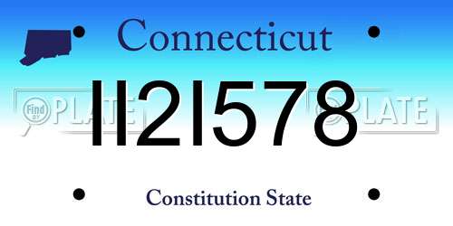 II2I578 Connecticut License Plate