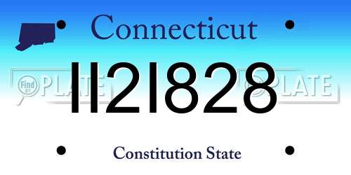 II2I828 Connecticut License Plate