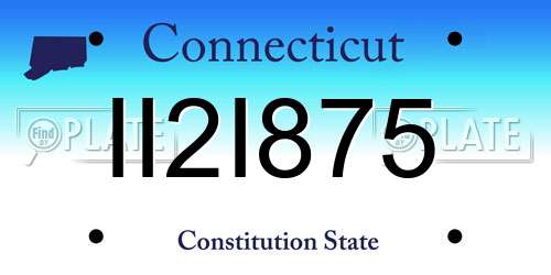 II2I875 Connecticut License Plate