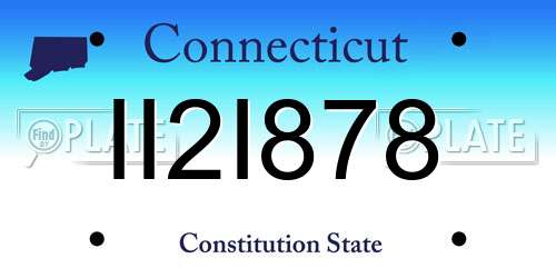 II2I878 Connecticut License Plate