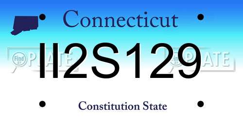 II2S129 Connecticut License Plate