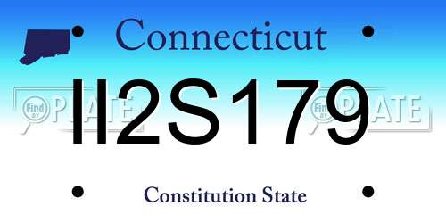 II2S179 Connecticut License Plate