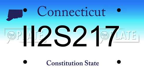 II2S217 Connecticut License Plate