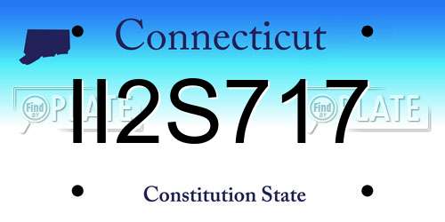II2S717 Connecticut License Plate