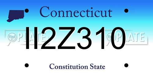 II2Z310 Connecticut License Plate