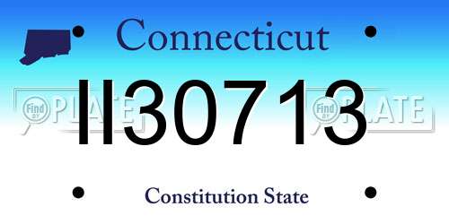 II30713 Connecticut License Plate