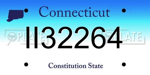 II32264 Connecticut License Plate