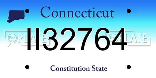 II32764 Connecticut License Plate