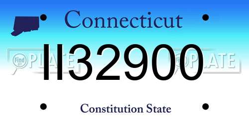 II32900 Connecticut License Plate
