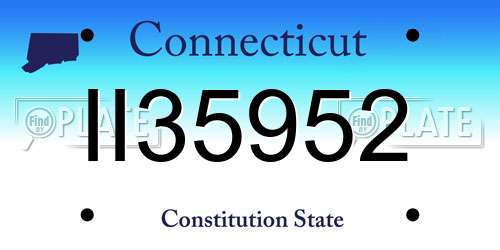 II35952 Connecticut License Plate