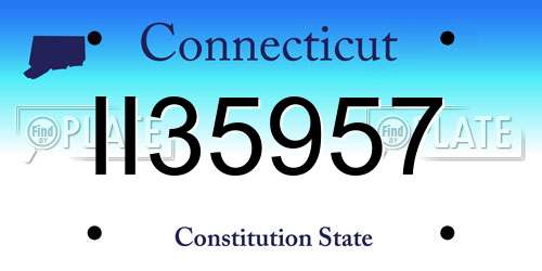 II35957 Connecticut License Plate