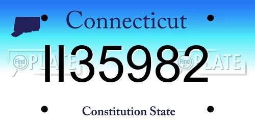 II35982 Connecticut License Plate