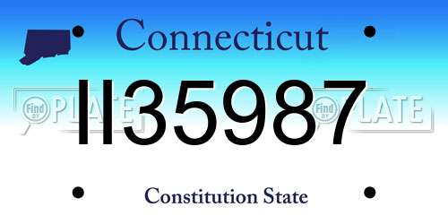II35987 Connecticut License Plate