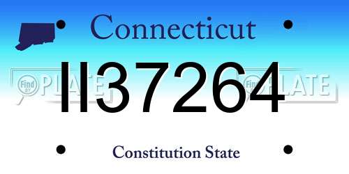 II37264 Connecticut License Plate