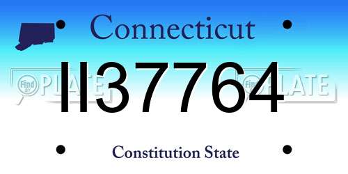 II37764 Connecticut License Plate