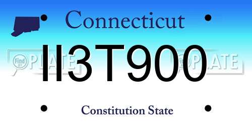 II3T900 Connecticut License Plate