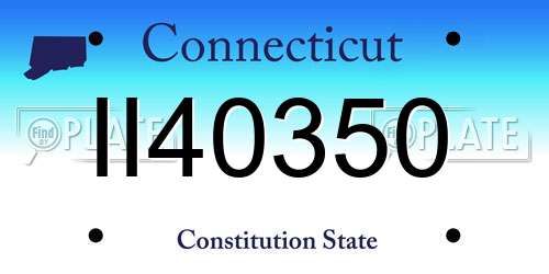 II40350 Connecticut License Plate