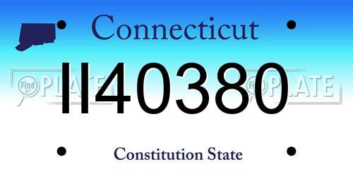II40380 Connecticut License Plate