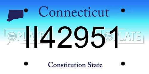 II42951 Connecticut License Plate