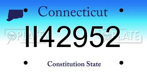 II42952 Connecticut License Plate