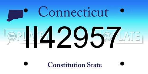 II42957 Connecticut License Plate