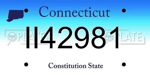 II42981 Connecticut License Plate