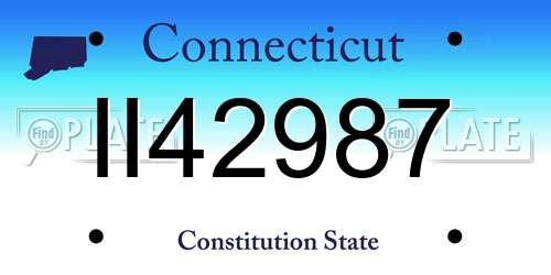 II42987 Connecticut License Plate