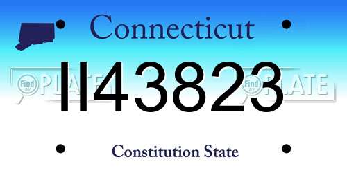 II43823 Connecticut License Plate