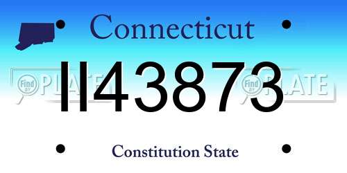 II43873 Connecticut License Plate