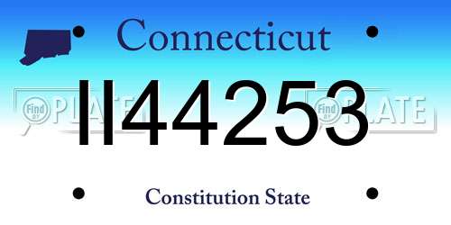 II44253 Connecticut License Plate