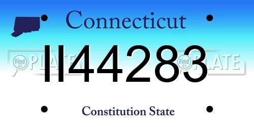 II44283 Connecticut License Plate