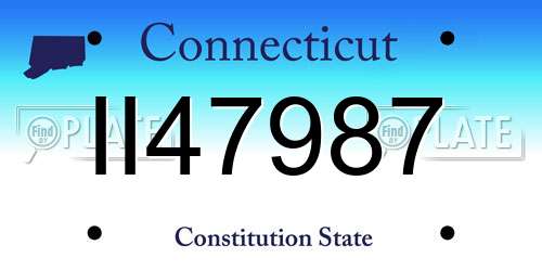 II47987 Connecticut License Plate
