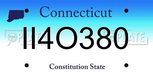 II4O380 Connecticut License Plate