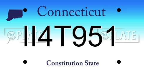 II4T951 Connecticut License Plate