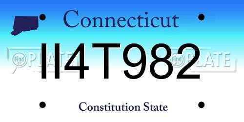 II4T982 Connecticut License Plate